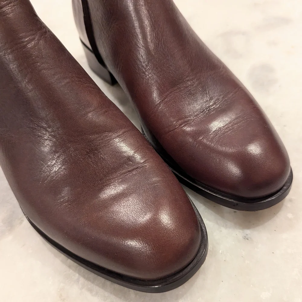 Loeffler Randall Brown Leather Ankle Booties - Picture 8 of 12